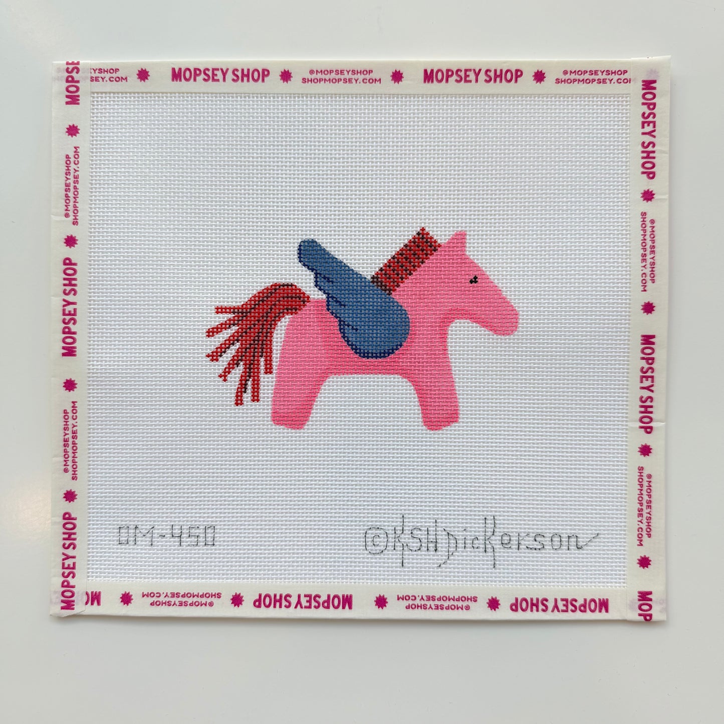 Hermès Horse with Saddle (pink, red & blue)