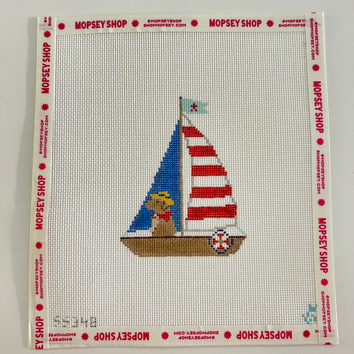 Yellow Labrador in Sailboat