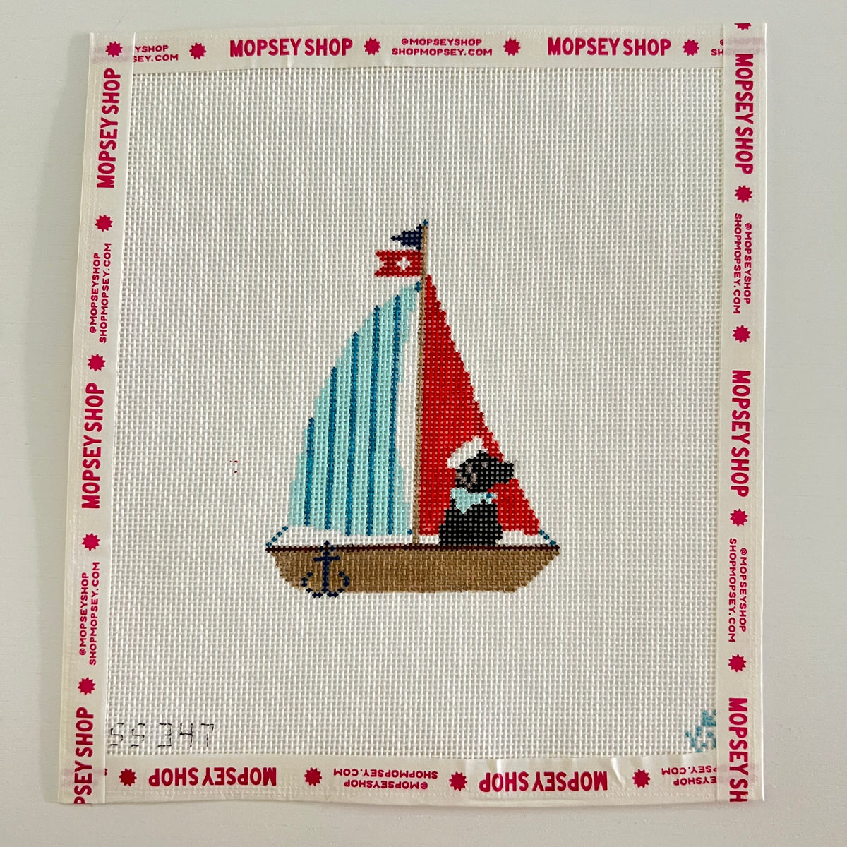 Black Labrador in Sailboat