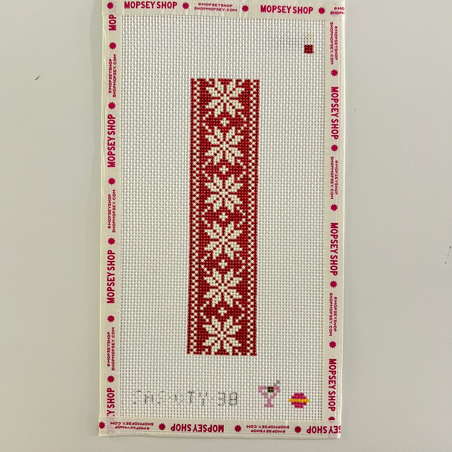 Red Fair Isle Key Fob