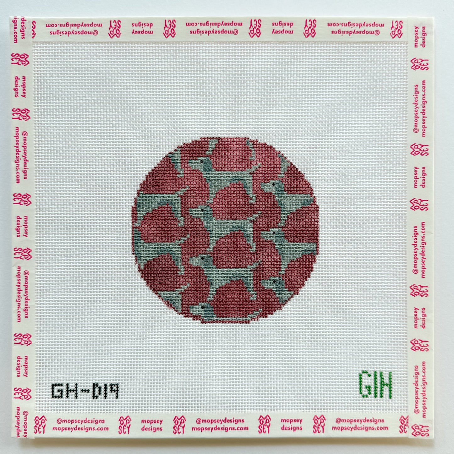 Green Heart Needlepoint: Weimaraner