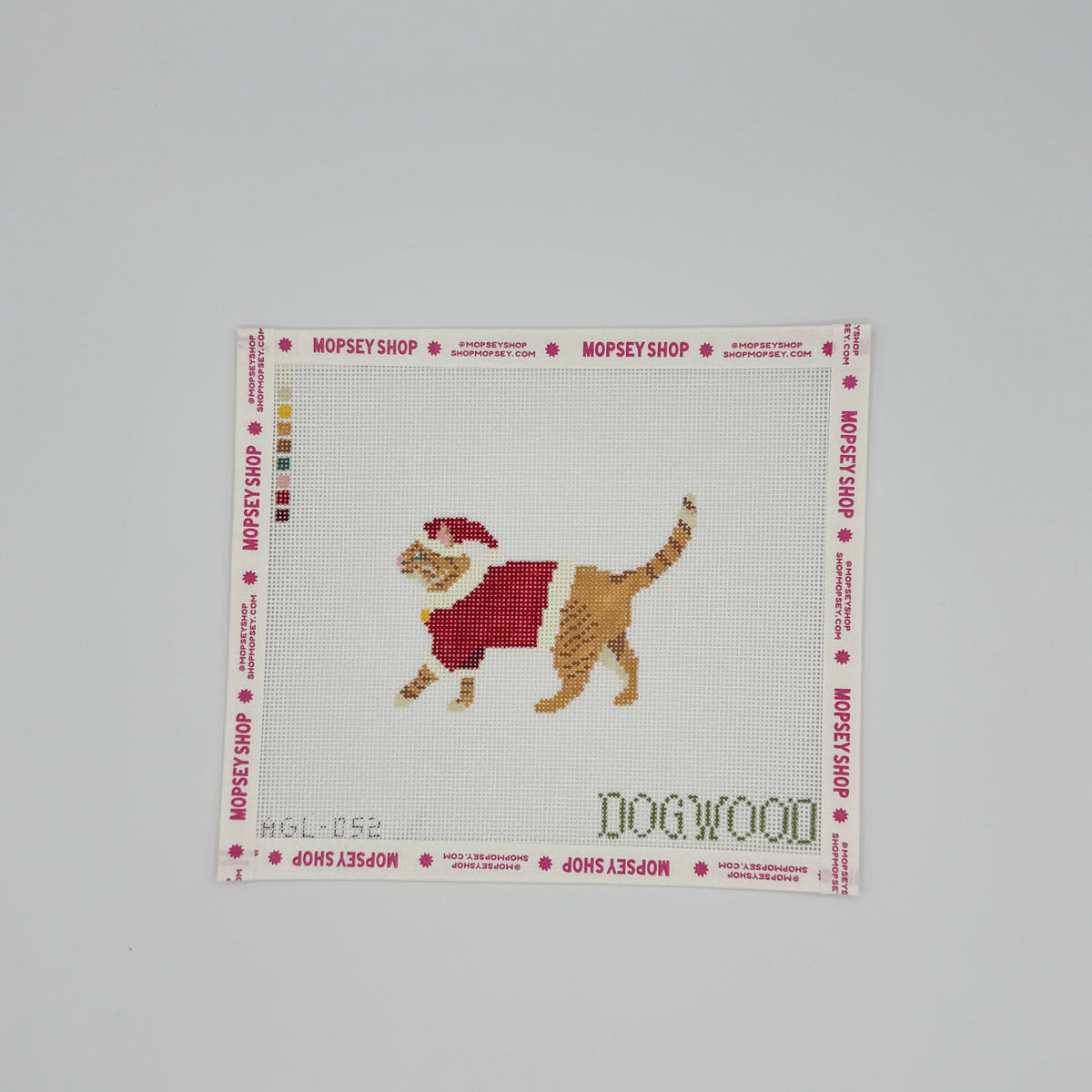 Dogwood Needlepoint: Santa Orange Cat
