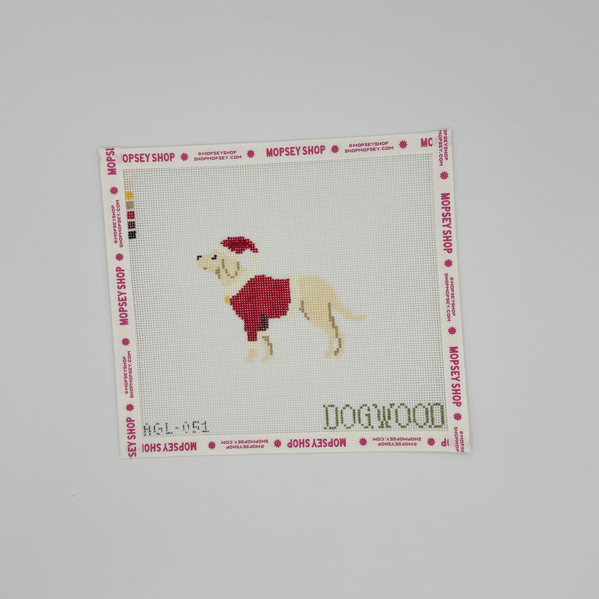 Dogwood Needlepoint: Santa Lab