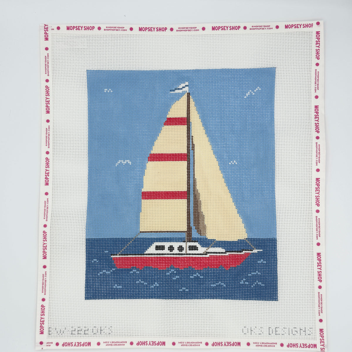 Blue Waters Needlepoint: Sailboat Juliet