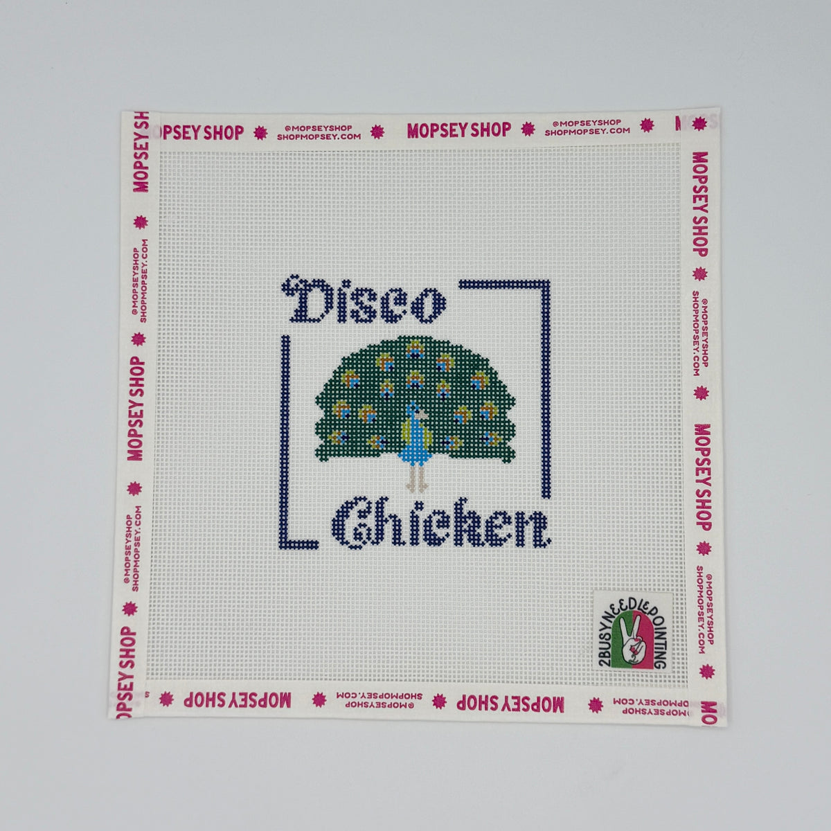 2 Busy-Needlepointing: Disco Chicken