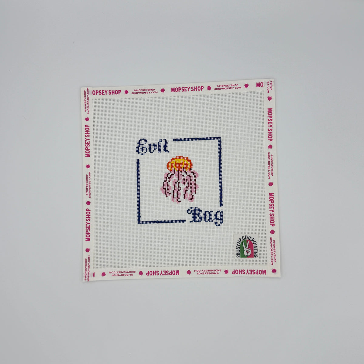 2 Busy-Needlepointing: Evil Bag