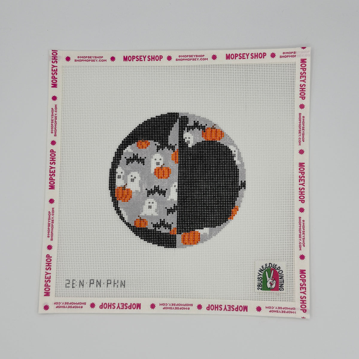 2 Busy-Needlepointing: +- Pumnpkin