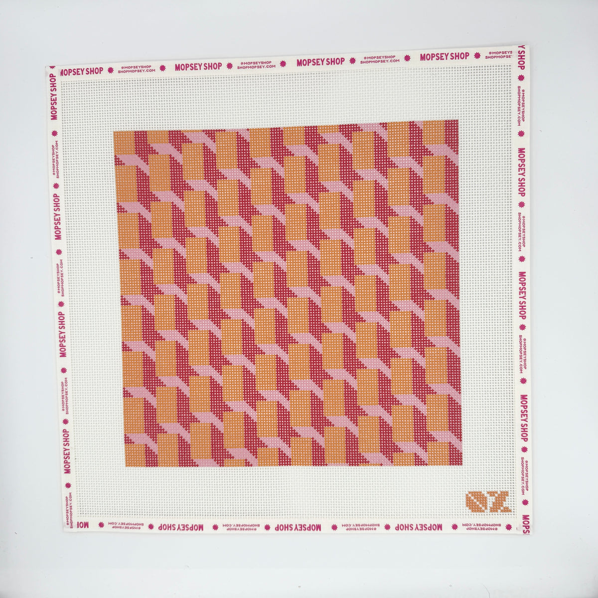 Tumbling Blocks Needlepoint Pillow