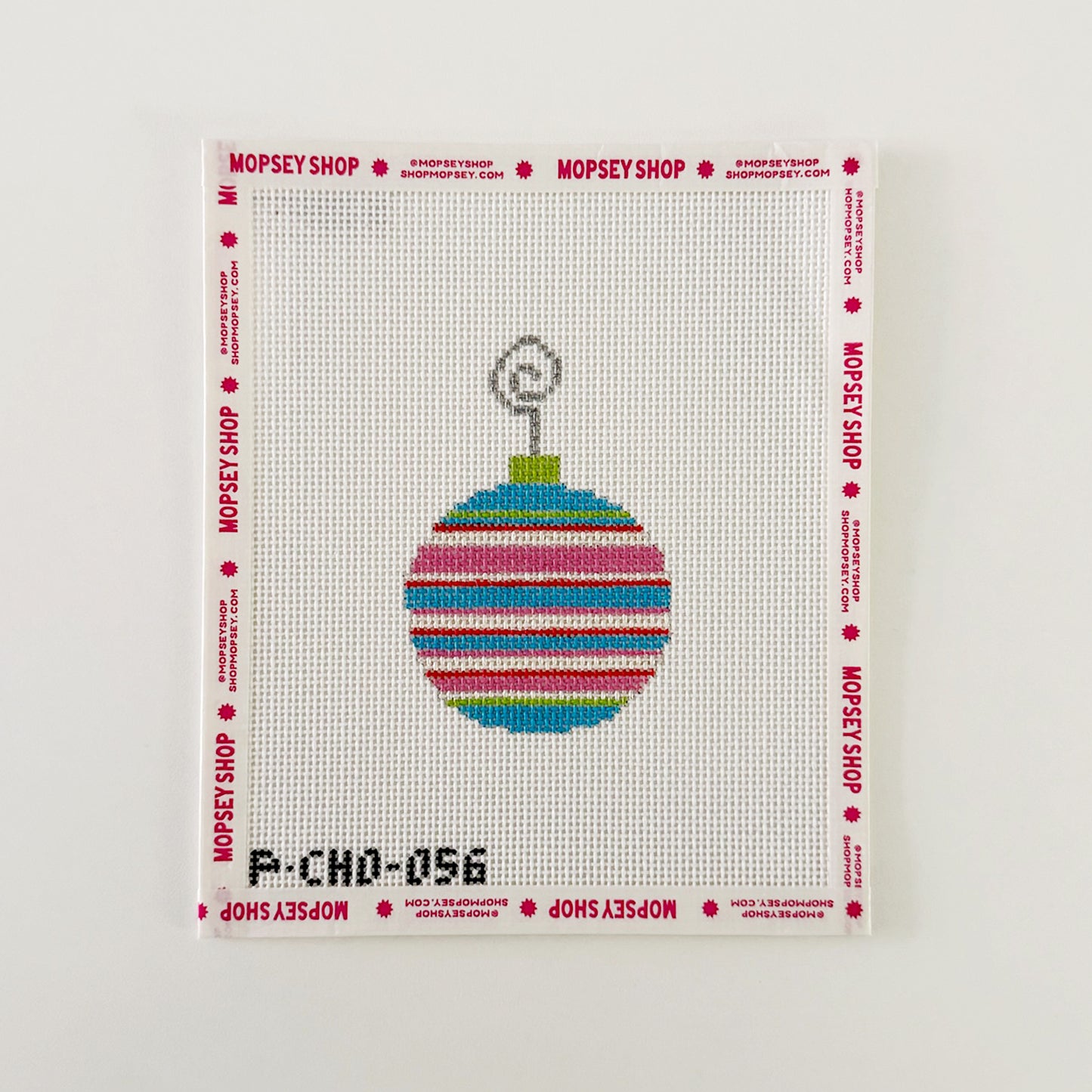 Pink Striped Bauble