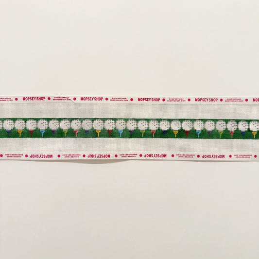 Golf Balls on Colorful Tees Belt