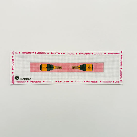 Champagne Bottles  Keyfob - pink