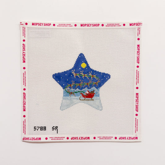 Sleigh & 8 Reindeer Star