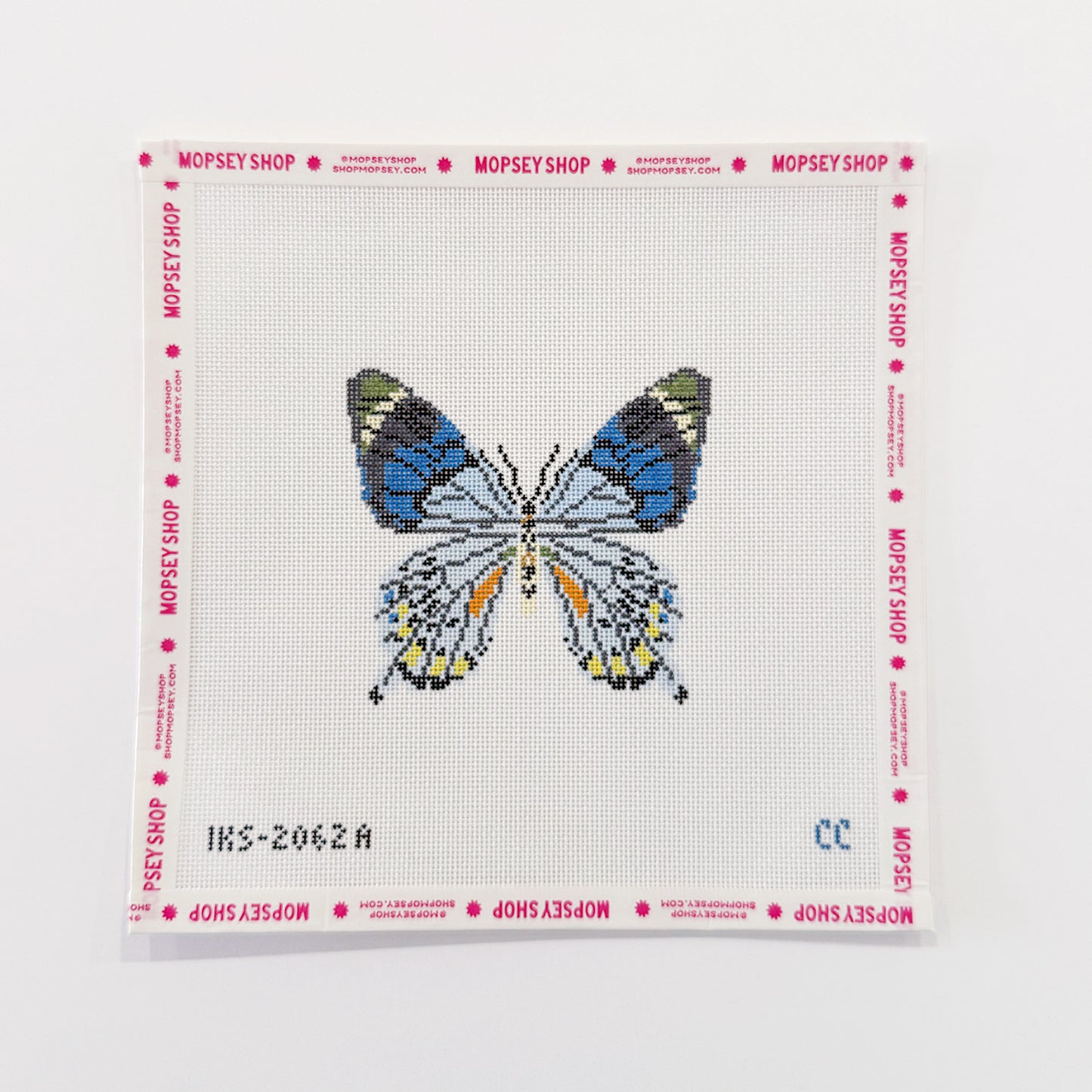 Blue Grey Butterfly Ornament