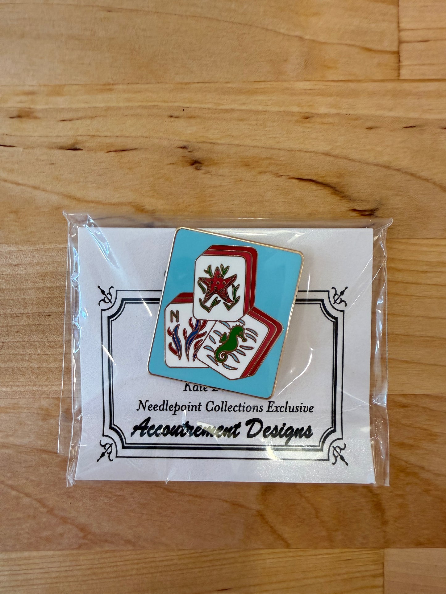 Blue Mahjong Tile Needle Minder