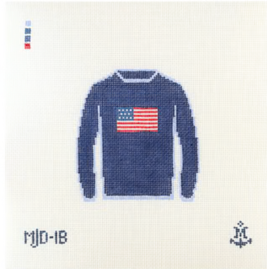 American Flag Sweater (Navy)