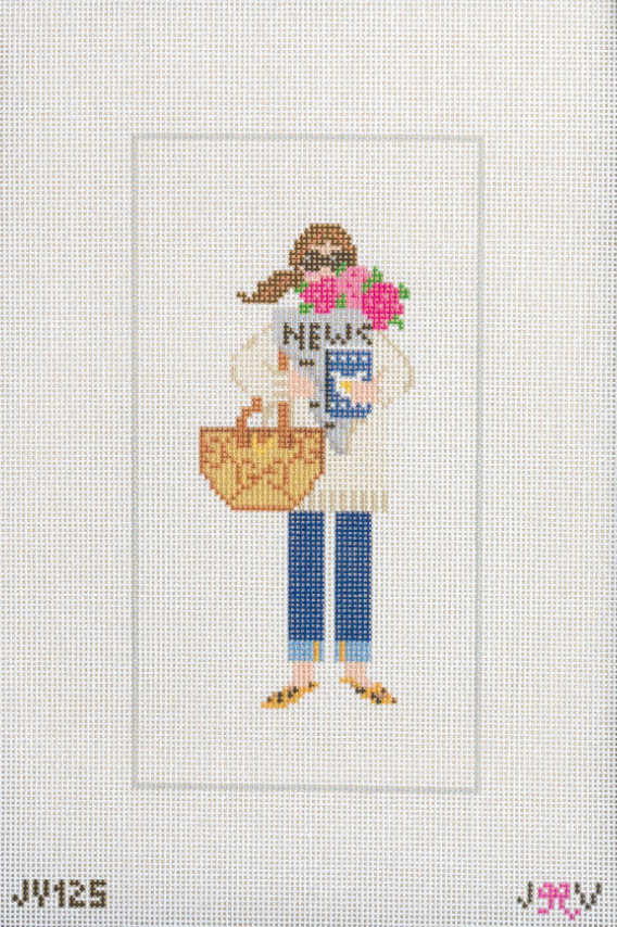 News & Flowers Girl Brunette
