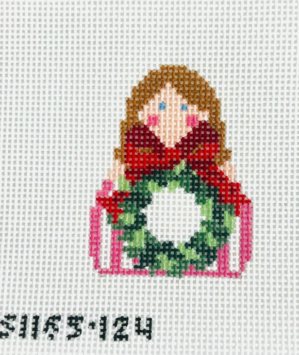SCT Designs Wreath with Red Bow Angel