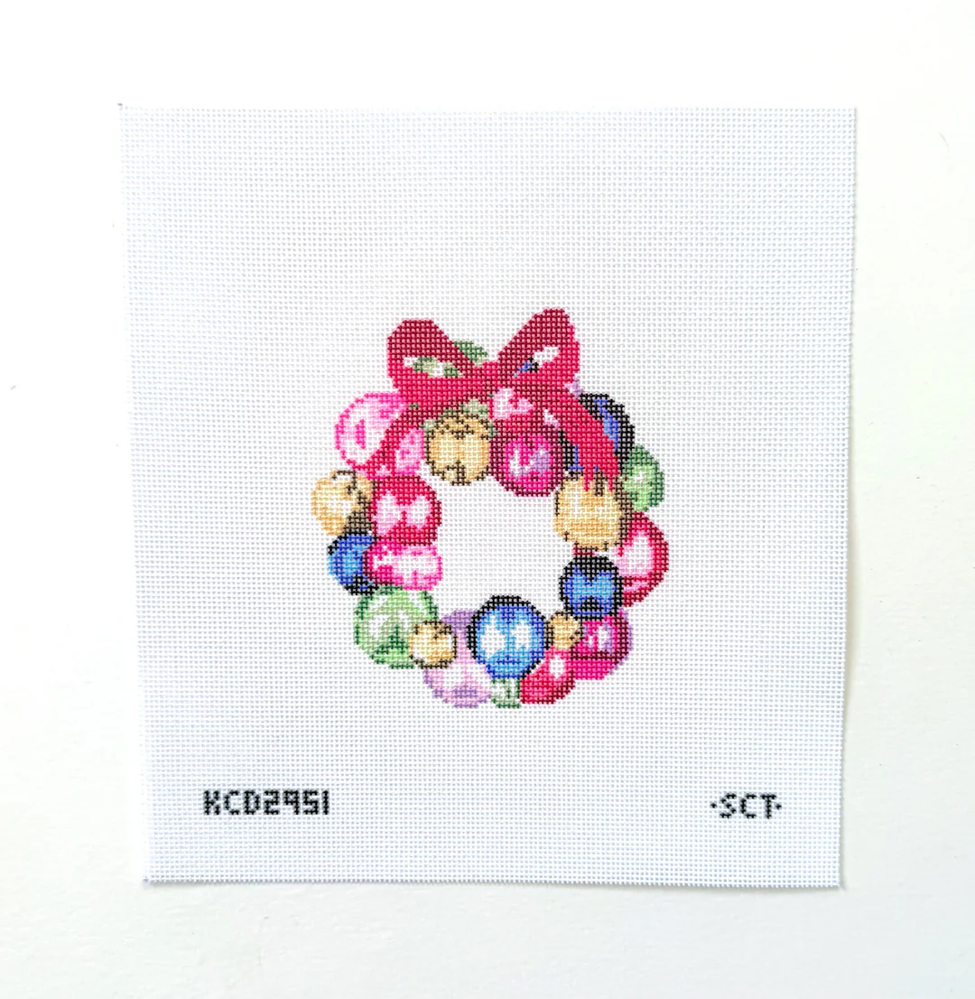Mini Glass Ornament Wreath