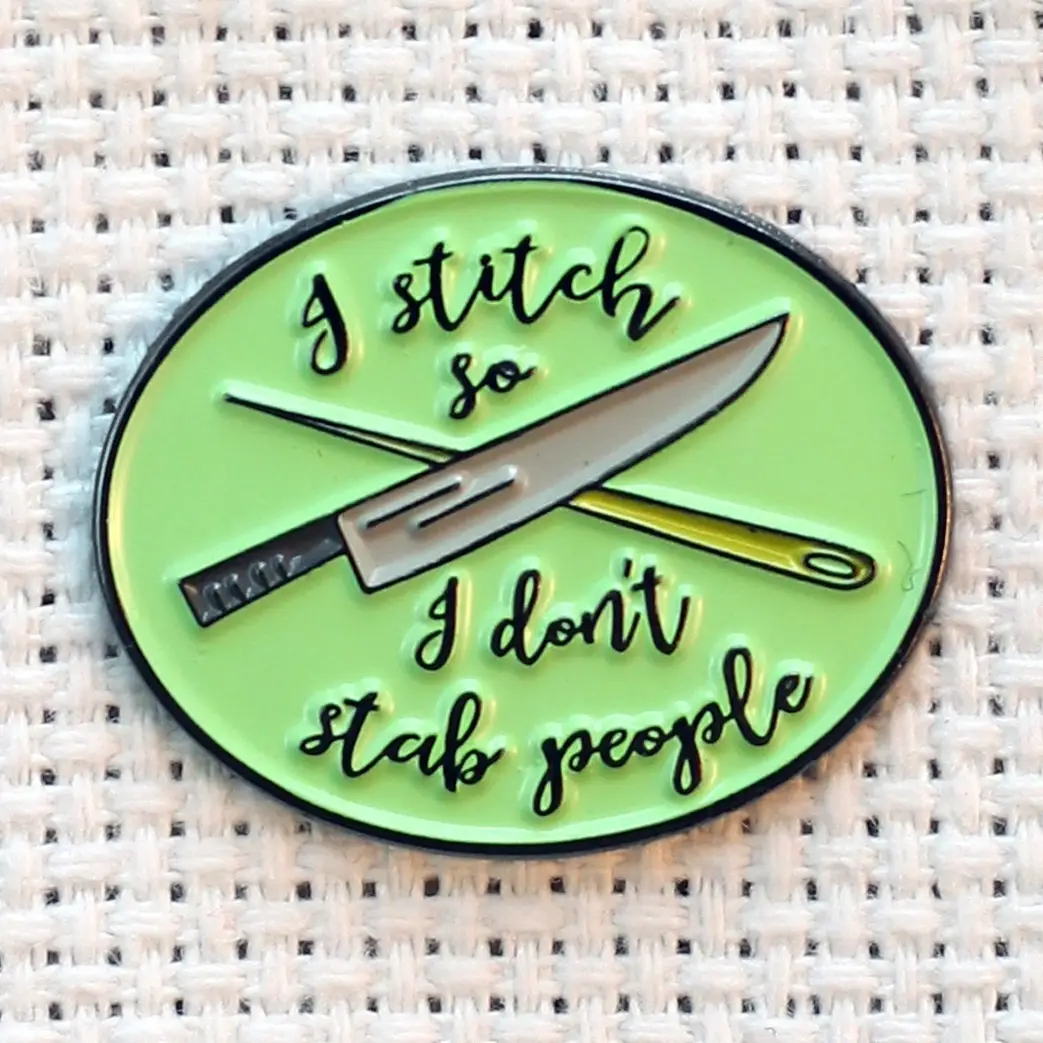 I Stitch so I Don't Stab People Needle Minder