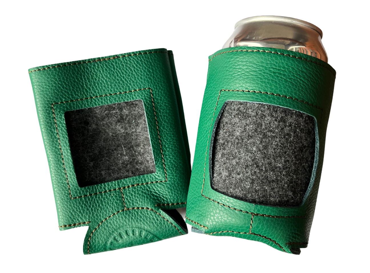 Self Finishing Leather Can Cozy