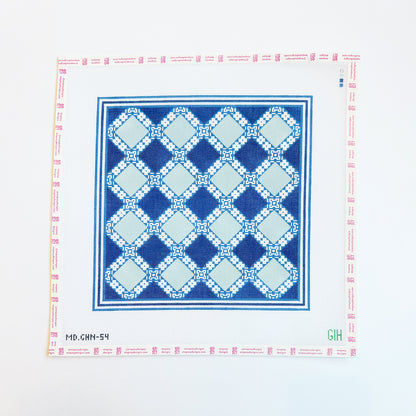 Green Heart Needlepoint: Mosaic Tile - Blue