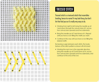 Needlepoint: A modern stitch directory in 50 cards