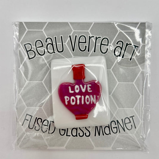 Love Potion Bottle Fused Glass Needleminder