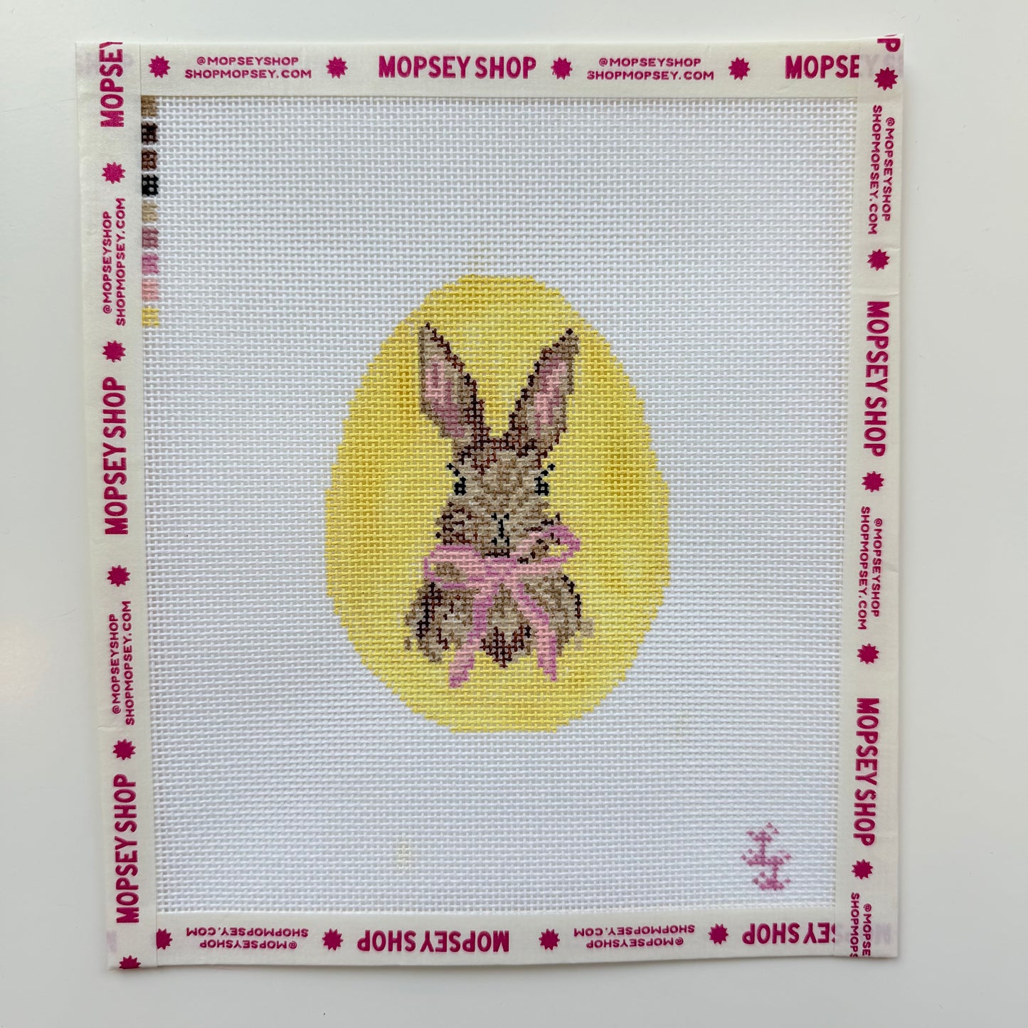 Bunny with Pink Bow Easter Egg