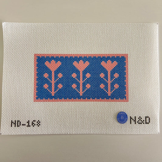 Navy & Pink Bloack Print Flower