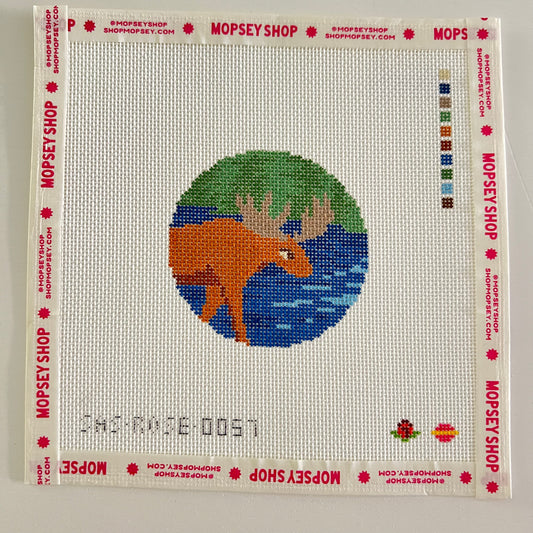 Wading Moose Round