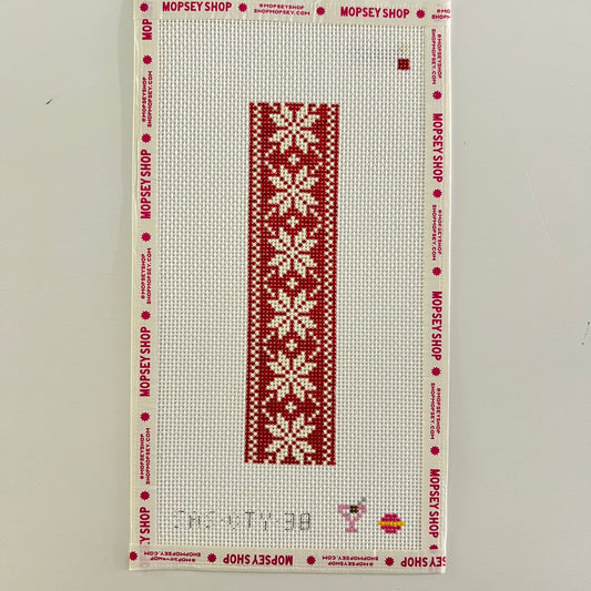 Red Fair Isle Key Fob