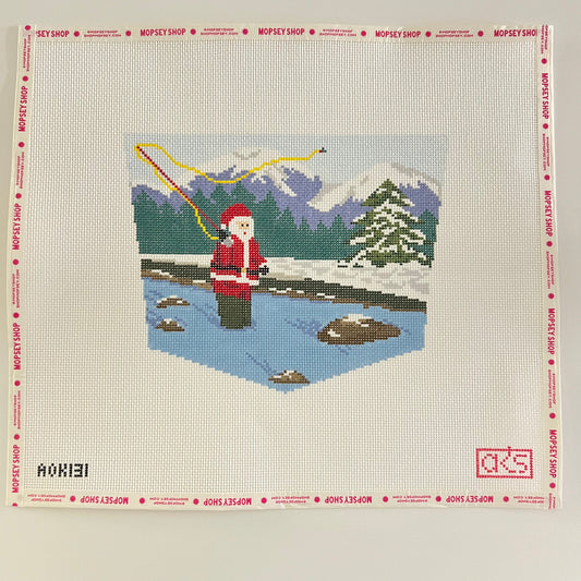 Fly Fishing Sporty Santa Stocking Cuff