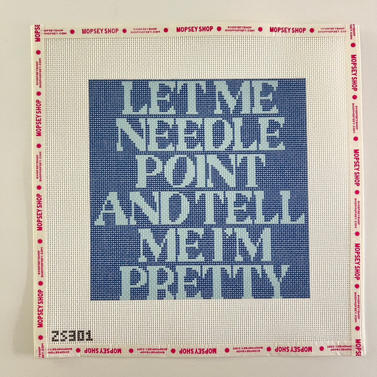 Let Me Needlepoint (Navy)