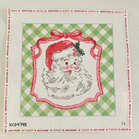 Gingham Santa Face