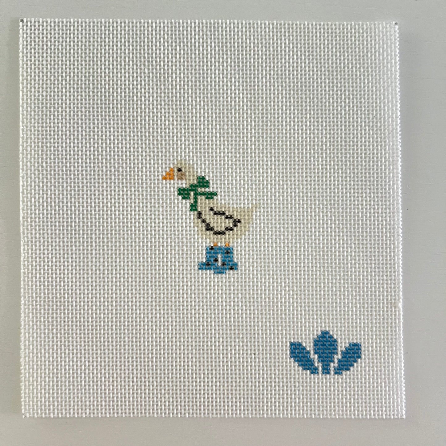 Mini Duck in Boots (Green & Blue)