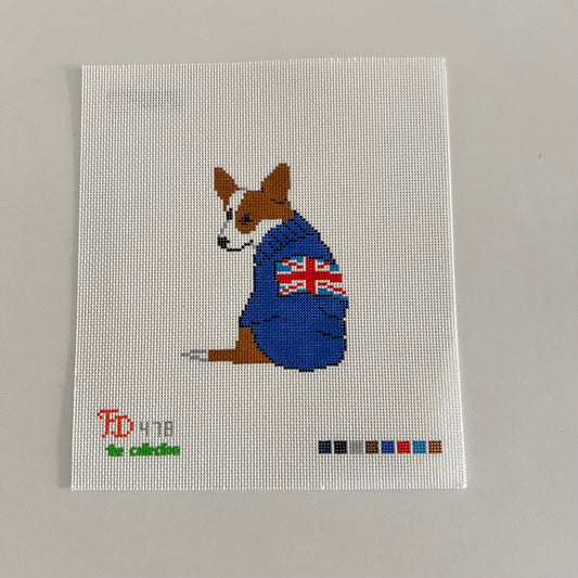 Corgi in UK Sweater