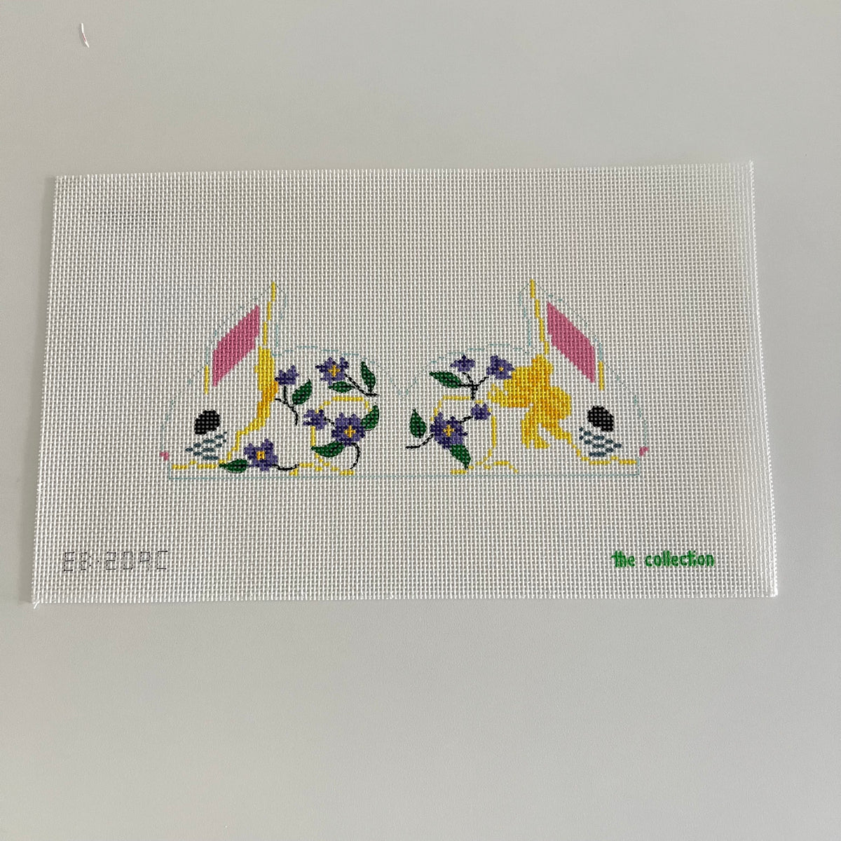 2 Sided Bunny with Violets