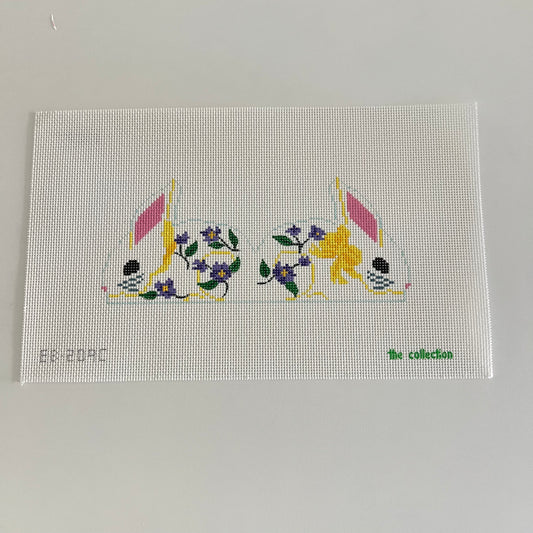 2 Sided Bunny with Violets