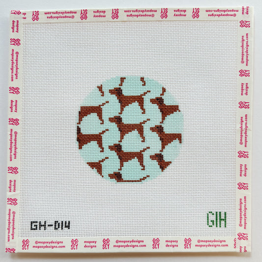 Green Heart Needlepoint: Vizsla