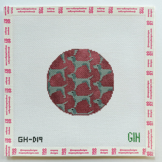 Green Heart Needlepoint: Weimaraner