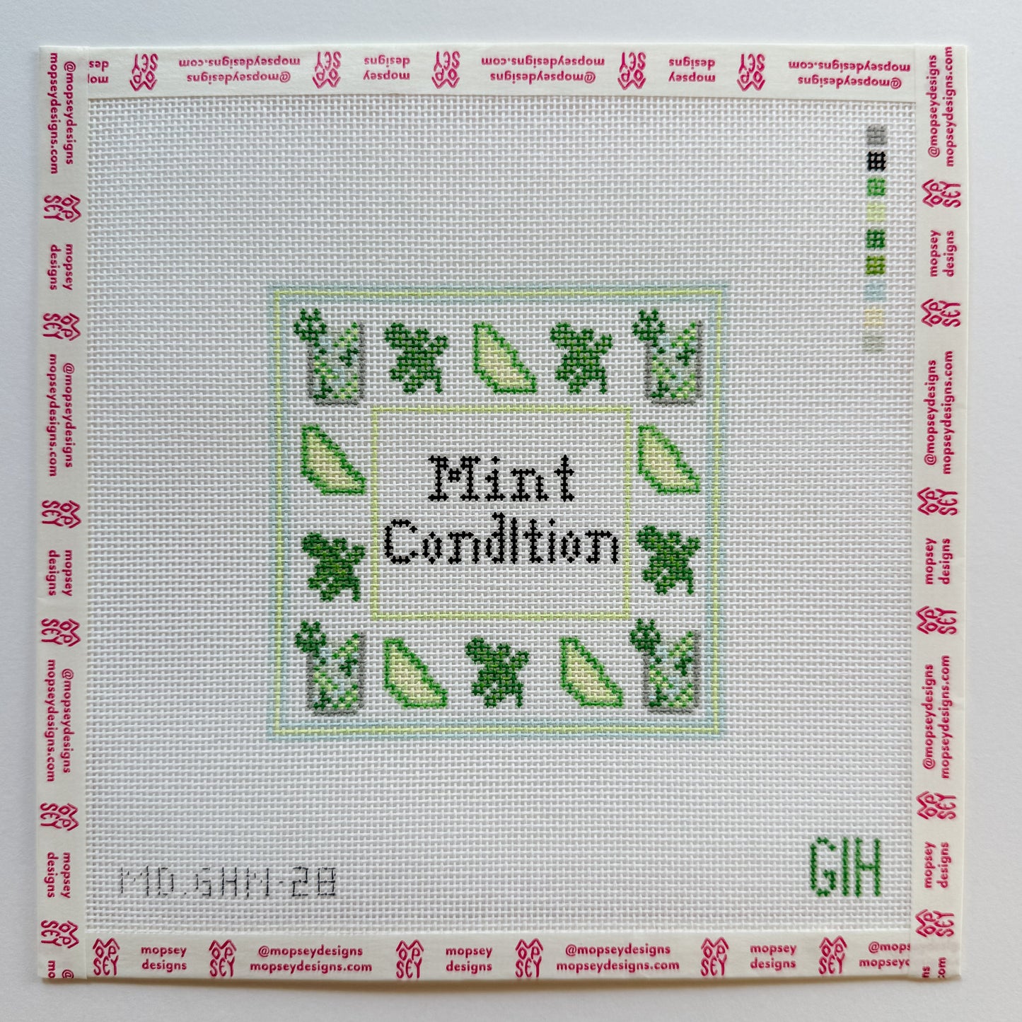 Green Heart Needlepoint: Mint Condition Coaster