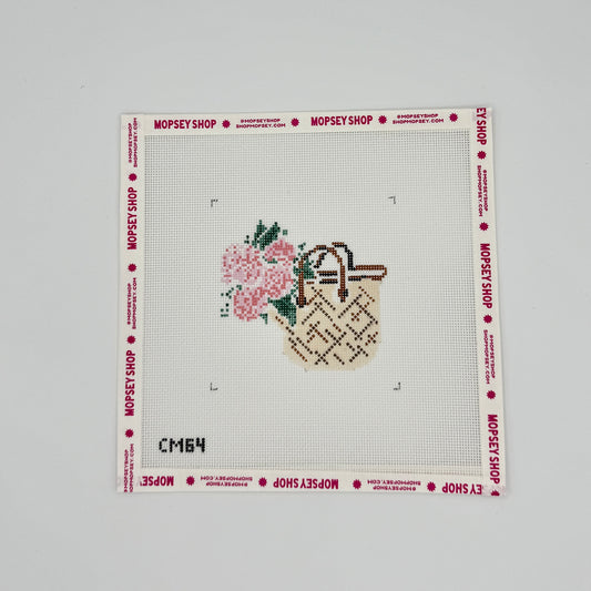 Walker's Needlepoint: Pink Hydrangea Basket