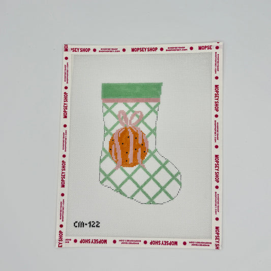 Walker's Needlepoint: Mini Stocking Orange Ball
