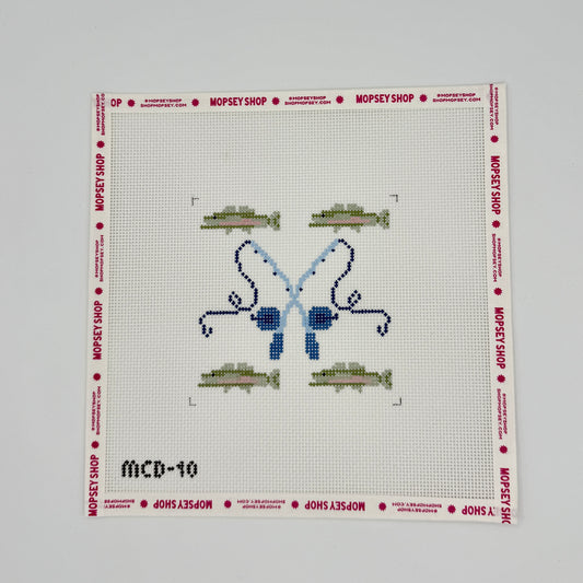 Walker's Needlepoint: Fishing Rod Fish