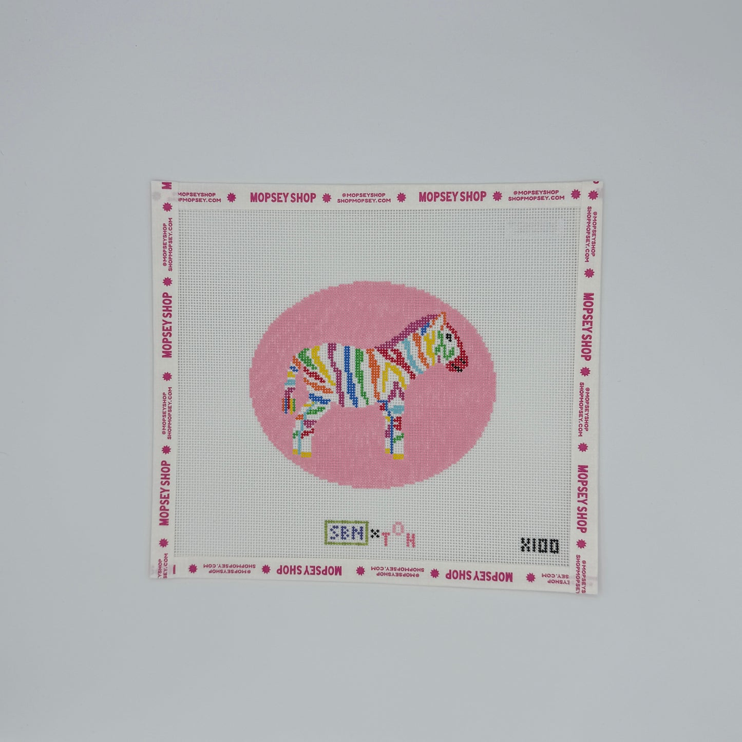 Susan Battle Needlepoint: Neon Zebra