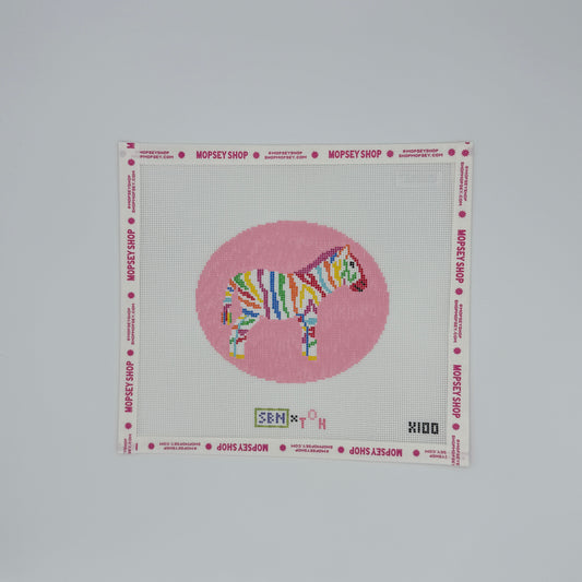 Susan Battle Needlepoint: Neon Zebra