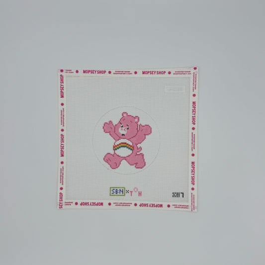 Susan Battle Needlepoint: Cheer Bear (rainbow stomach)