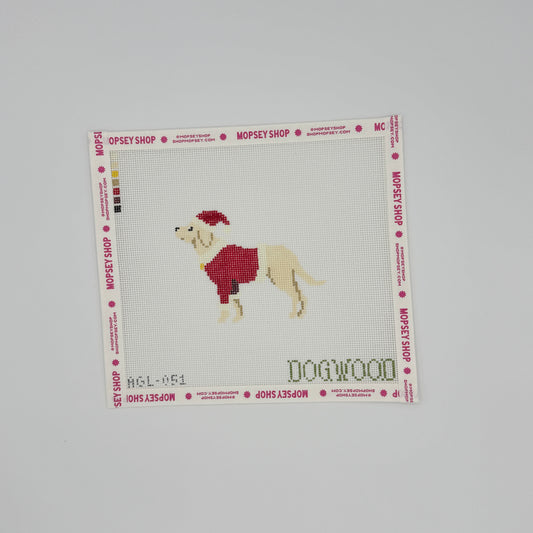 Dogwood Needlepoint: Santa Lab