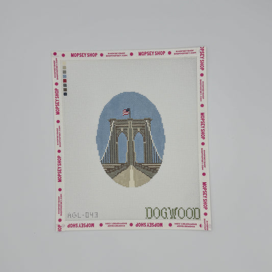 Dogwood Needlepoint: Brooklyn Bridge