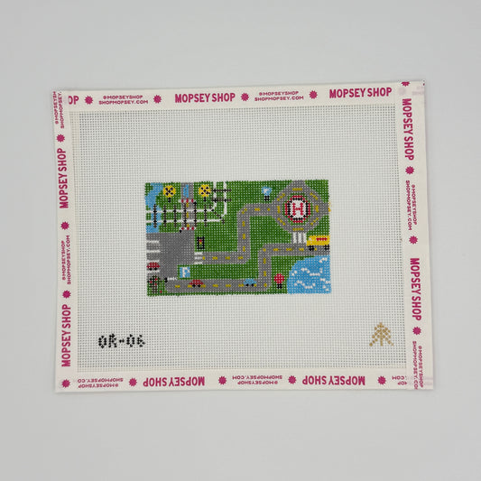 Evergreen Needlepoint Car Play Mat